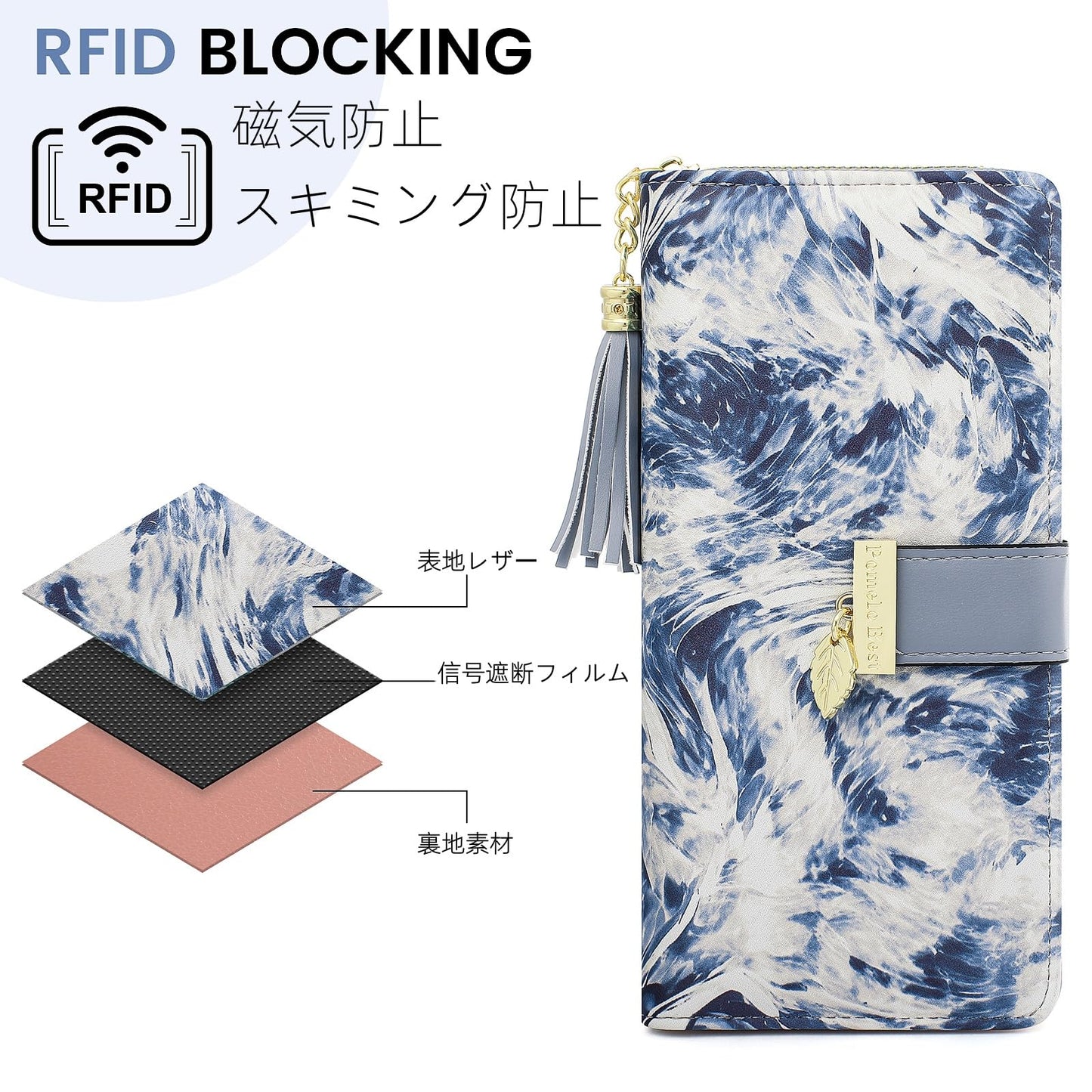 財布 レディース 長財布 大容量 小銭入れ 磁気防止 大容量 PUレザー スマホ入れ可 プレゼント